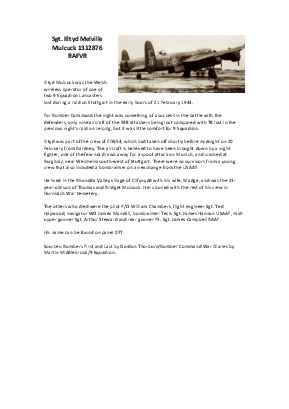 A preview of a PDF biography for Mulcuck, Illtyd Melville